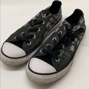 Converse 3 black & gray, sparkle animal print
